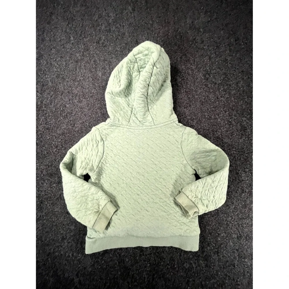 Carters‎ Hoodie Toddler Unisex 24M Sage Green Quilted Cotton Hooded Pullover